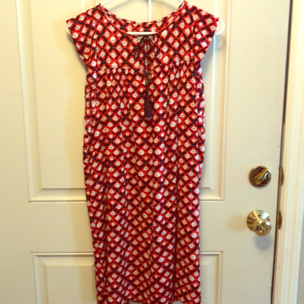 Loft red and black dress